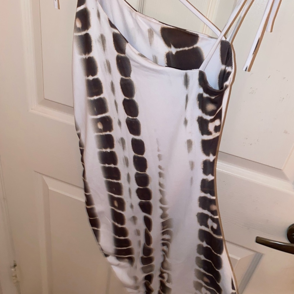 Matte brand asymmetrical dress